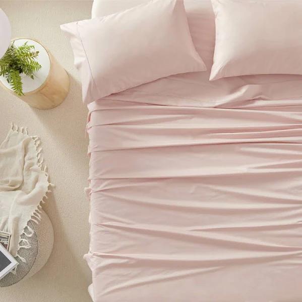 Adairs 1500TC Brooklyn Nude Pink Sheet Separates - Single