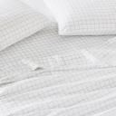 Adairs 1500TC Brooklyn Printed Silver Grid Sheet Set - Single
