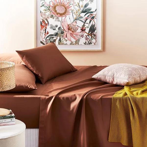 Adairs 600tc Bamboo Cotton Sunset Sheet Set - Mega Super King