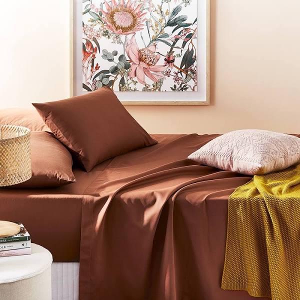 Adairs 600tc Bamboo Cotton Sunset Sheet Set - Super Queen