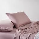 Adairs 600tc Bamboo Cotton Violet Sheet Set - Super King