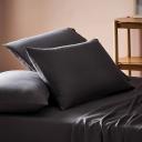 Adairs Bamboo Linen Coal Sheet Separates - Single Flat Sheet
