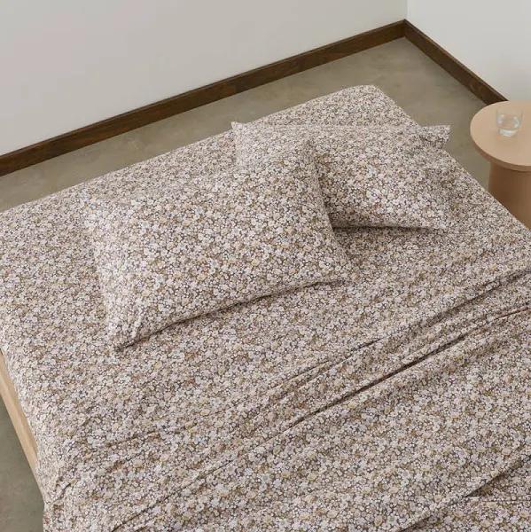 Adairs Cocoa Libertine Printed Sheet Set - Queen