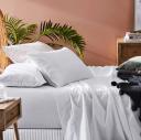 Adairs Fleck Grey Fresh Sheet Separates - Double/Queen