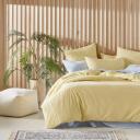 Adairs Stonewashed Cotton Dusty Lemon Quilt Cover Separates - Queen