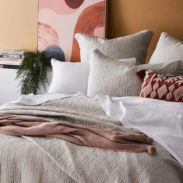 Adairs Vintage Washed Linen Coverlet Linen Separates - Super King