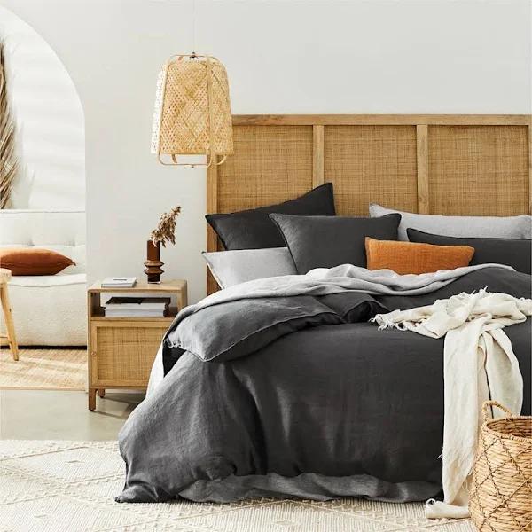 Adairs Vintage Washed Linen Magnet Quilt Cover Separates - Queen