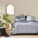 Adairs Vintage Washed Linen Navy Marle Quilt Cover Separates - Queen