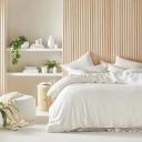 Adairs Vintage Washed Linen Pearl Quilt Cover Separates - Single