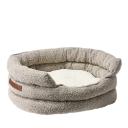 Adairs Ziggy Corduroy Dove Boucle Pet Bed - Small