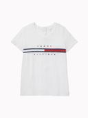 Adaptive Womens Seated Fit Stripe Signature T-Shirt White SM