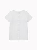 Adaptive Womens Seated Fit Stripe Signature T-Shirt White SM