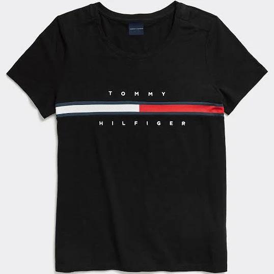 Adaptive Womens Stripe Signature T-Shirt Black 2XL