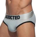 Addicted Gold and Silver Mesh Brief AD668 Silver