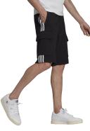 Adidas 3 Stripe Cargo Shorts Black