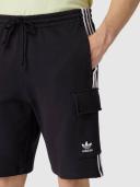 Adidas 3 Stripe Cargo Shorts Black