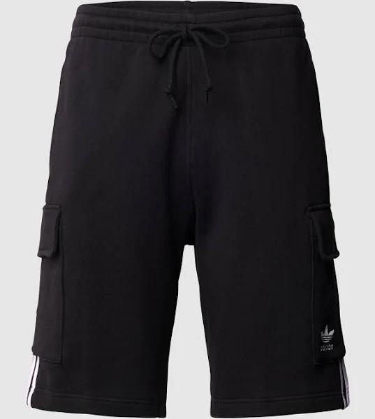 Adidas 3 Stripe Cargo Shorts Black