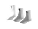 Adidas 3S 3 Pack Performance Ankle Socks - White