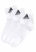 Adidas 3S 3 Pack Performance Ankle Socks - White