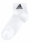 Adidas 3S 3 Pack Performance Ankle Socks - White