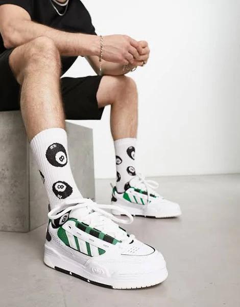 Adidas ADI2000 Trainers in White/Green