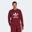 adidas-Adicolor Classics Trefoil Crewneck Sweatshirt-Men-Shadow Red-XS
