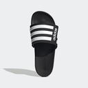 Adidas Adilette Comfort Adjustable Slides Core Black/White/Grey US5