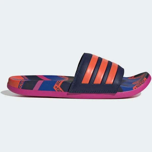 adidas-Adilette Comfort Sandals-Women-Night Indigo / Semi Solar Red / Royal Blue-11.0