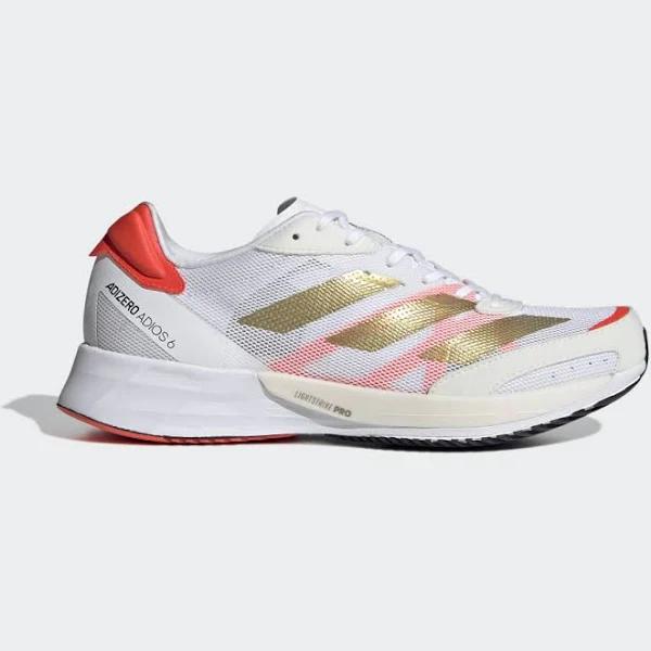 Adidas Adizero Adios 6 Running Shoes White Red Gold Women - 42