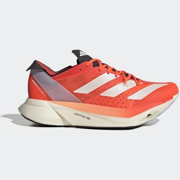 adidas-Adizero Adios Pro 3.0 Shoes-Unisex-Solar Red / Zero Metalic / Coral Fusion-7.5