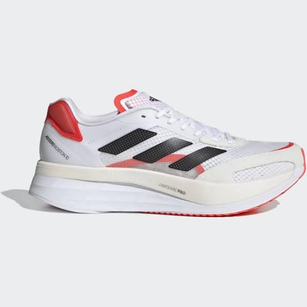 Adidas Adizero Boston 10 'Solar Red' Sneakers | White | Men's Size 11