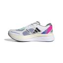 adidas-Adizero Boston 11 Shoes-Men-Cloud White / Core Black / Lucid Blue-7.5