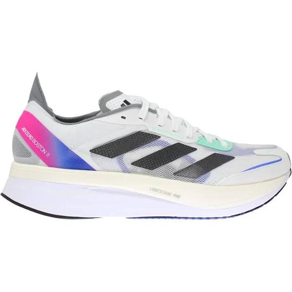 Adidas Adizero Boston 11 white/black/blue HQ3693 Men's US 10.5/UK 10/EUR 44.5/28.5 cm