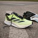 Adidas Adizero Boston 12 Running Shoes - Ftwr White/Core Black/Lucid Lemon