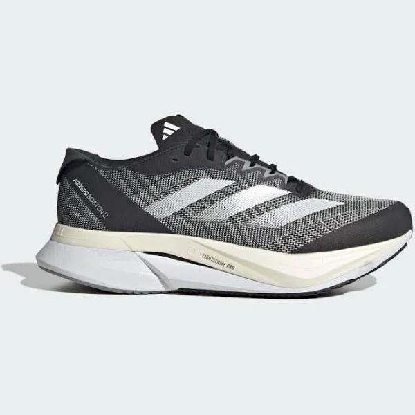 Adidas Adizero Boston 12 Wide Running Shoes - Core BLACK/FTWR White/Carbon