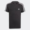 Adidas | Boys Essentials 3-Stripe Tee (Black/White)