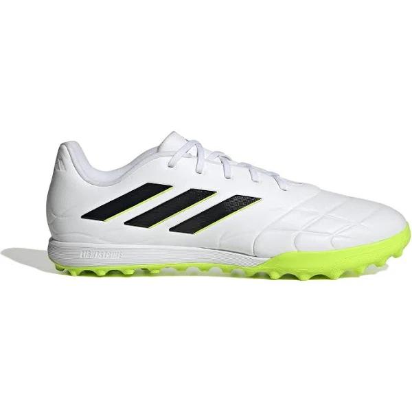 adidas-Copa Pure II.3 Turf Boots-Unisex-Cloud White / Core Black / Lucid Lemon-M 7.5 / W 8.5