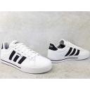 Adidas Daily 3.0 Shoes White / Black / White 9 - Men Skateboarding Trainers