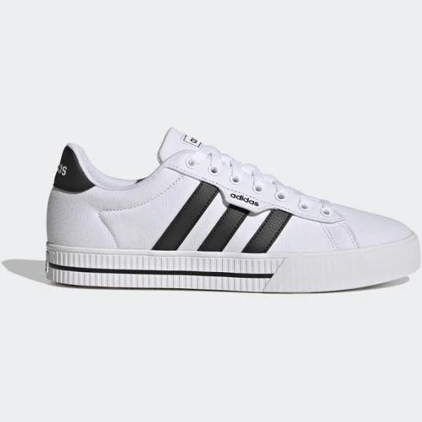 Adidas Daily 3.0 Shoes White / Black / White 9 - Men Skateboarding Trainers