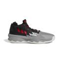 Adidas Dame 8 Shoes Grey / Red / Black 11 - Unisex Basketball Trainers