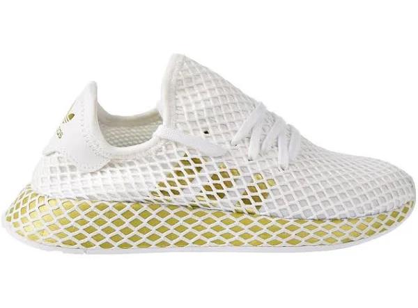 Adidas Deerupt Runner White Gold Metallic (Women's)