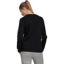 adidas-Essentials 3-Stripes Fleece Sweatshirt-Women-Black / White-XL
