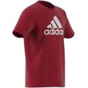 adidas-Essentials Big Logo Cotton Tee-Kids-Better Scarlet / White-7-8Y