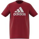 adidas-Essentials Big Logo Cotton Tee-Kids-Better Scarlet / White-7-8Y