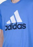 Adidas Essentials Big Logo Short Sleeve T-Shirt Sky Blue White - M