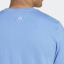 Adidas Essentials Big Logo Short Sleeve T-Shirt Sky Blue White - M