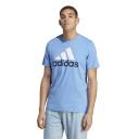 Adidas Essentials Big Logo Short Sleeve T-Shirt Sky Blue White - M