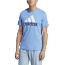 Adidas Essentials Big Logo Short Sleeve T-Shirt Sky Blue White - M
