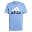 Adidas Essentials Big Logo Short Sleeve T-Shirt Sky Blue White - M