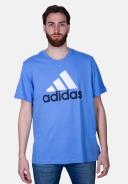 Adidas Essentials Big Logo Short Sleeve T-Shirt Sky Blue White - M